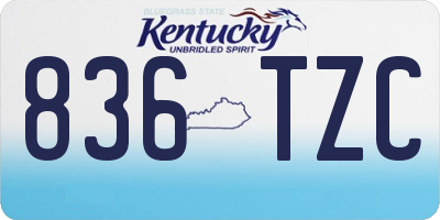 KY license plate 836TZC