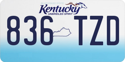 KY license plate 836TZD
