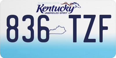 KY license plate 836TZF
