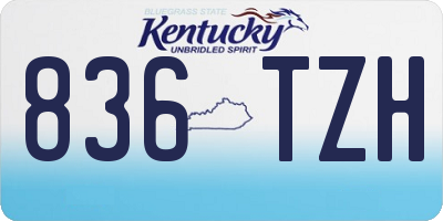 KY license plate 836TZH
