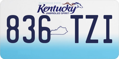 KY license plate 836TZI