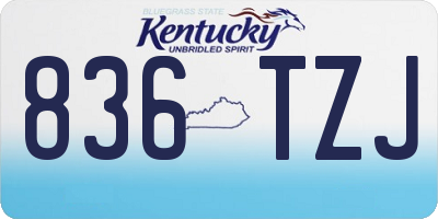 KY license plate 836TZJ