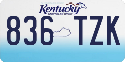 KY license plate 836TZK
