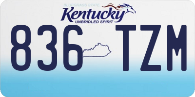 KY license plate 836TZM