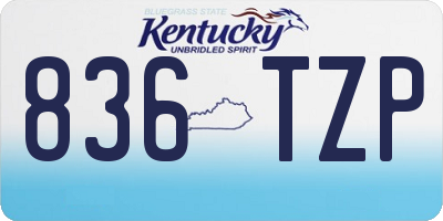 KY license plate 836TZP