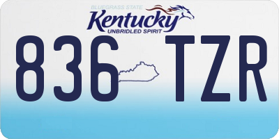 KY license plate 836TZR
