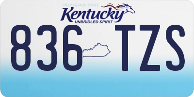 KY license plate 836TZS