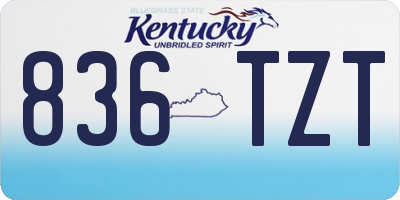 KY license plate 836TZT