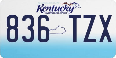 KY license plate 836TZX