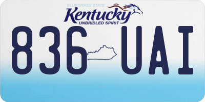 KY license plate 836UAI