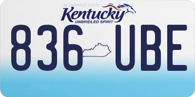 KY license plate 836UBE