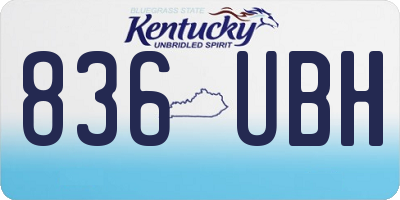 KY license plate 836UBH