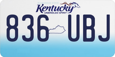 KY license plate 836UBJ