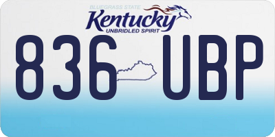 KY license plate 836UBP