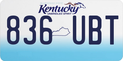 KY license plate 836UBT