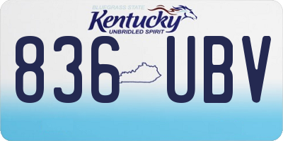 KY license plate 836UBV