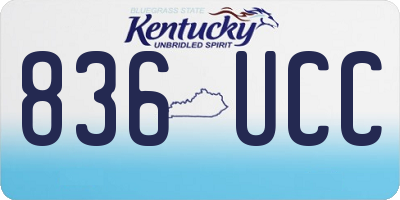 KY license plate 836UCC