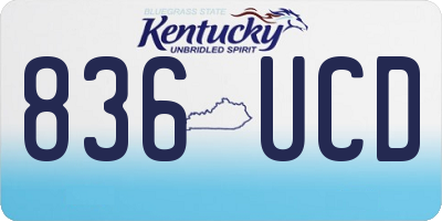 KY license plate 836UCD