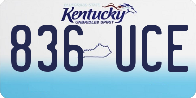 KY license plate 836UCE