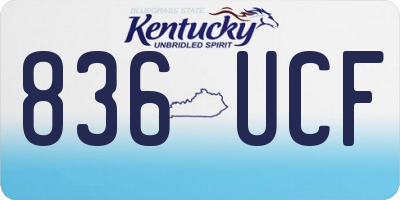KY license plate 836UCF