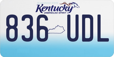 KY license plate 836UDL