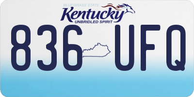 KY license plate 836UFQ