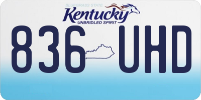 KY license plate 836UHD