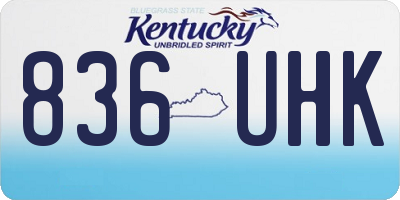KY license plate 836UHK