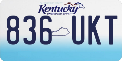 KY license plate 836UKT