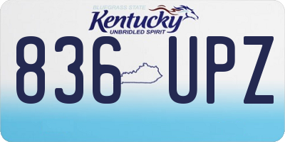 KY license plate 836UPZ