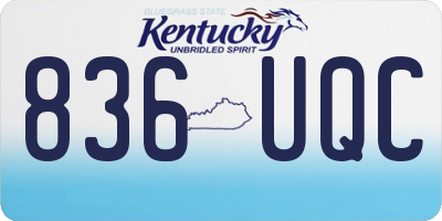 KY license plate 836UQC