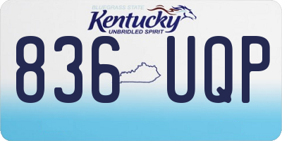 KY license plate 836UQP