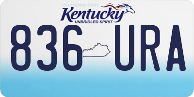 KY license plate 836URA