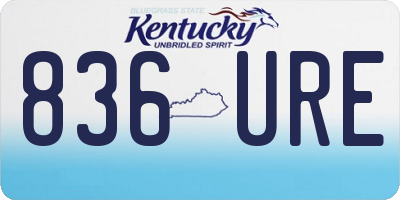 KY license plate 836URE