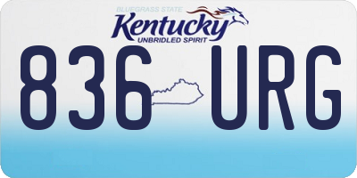 KY license plate 836URG
