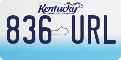 KY license plate 836URL