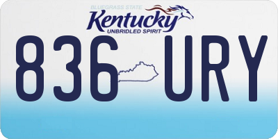 KY license plate 836URY