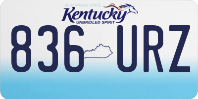 KY license plate 836URZ