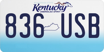 KY license plate 836USB