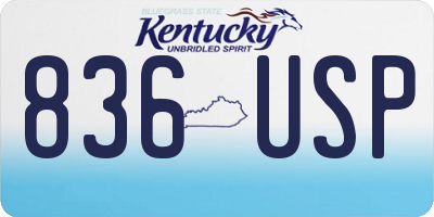 KY license plate 836USP