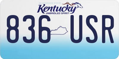KY license plate 836USR