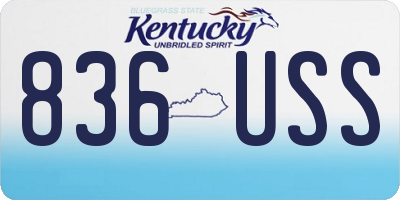 KY license plate 836USS