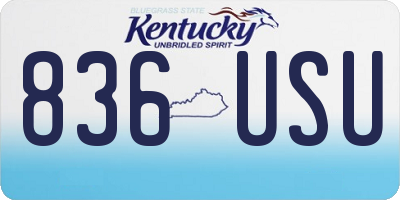 KY license plate 836USU