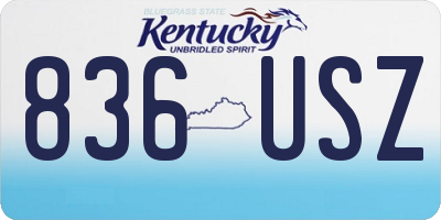 KY license plate 836USZ