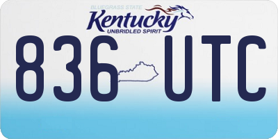 KY license plate 836UTC
