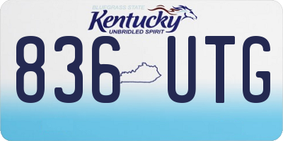 KY license plate 836UTG