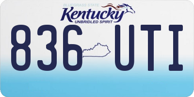KY license plate 836UTI