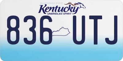 KY license plate 836UTJ