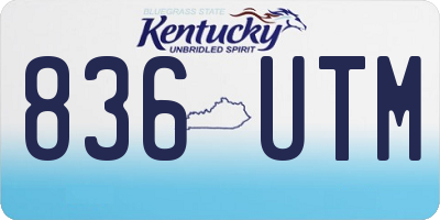 KY license plate 836UTM