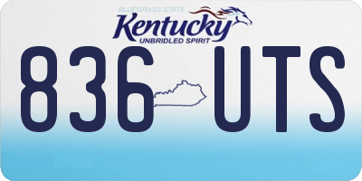 KY license plate 836UTS